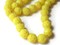44 8mm Vintage Plastic Yellow Pressed Rose Beads Full Strand